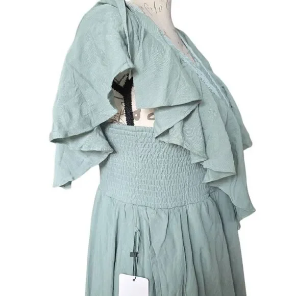 Joyfolie Mia Joy Girl's Size 12 Delphinium Green Abby Ruffle Dress